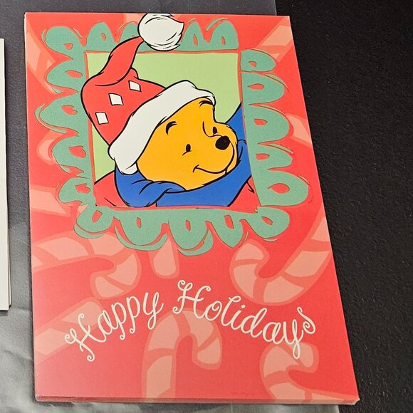 Vintage 1998 Cleo Winnie the Pooh Happy Holidays Cards (13 Cards/13Envelopes) - Picture 2 of 7